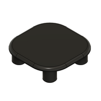 MODULAR SOLUTIONS POLYAMIDE END CAP<BR>45MM X 45MM ROUNDED CORNERS BLACK